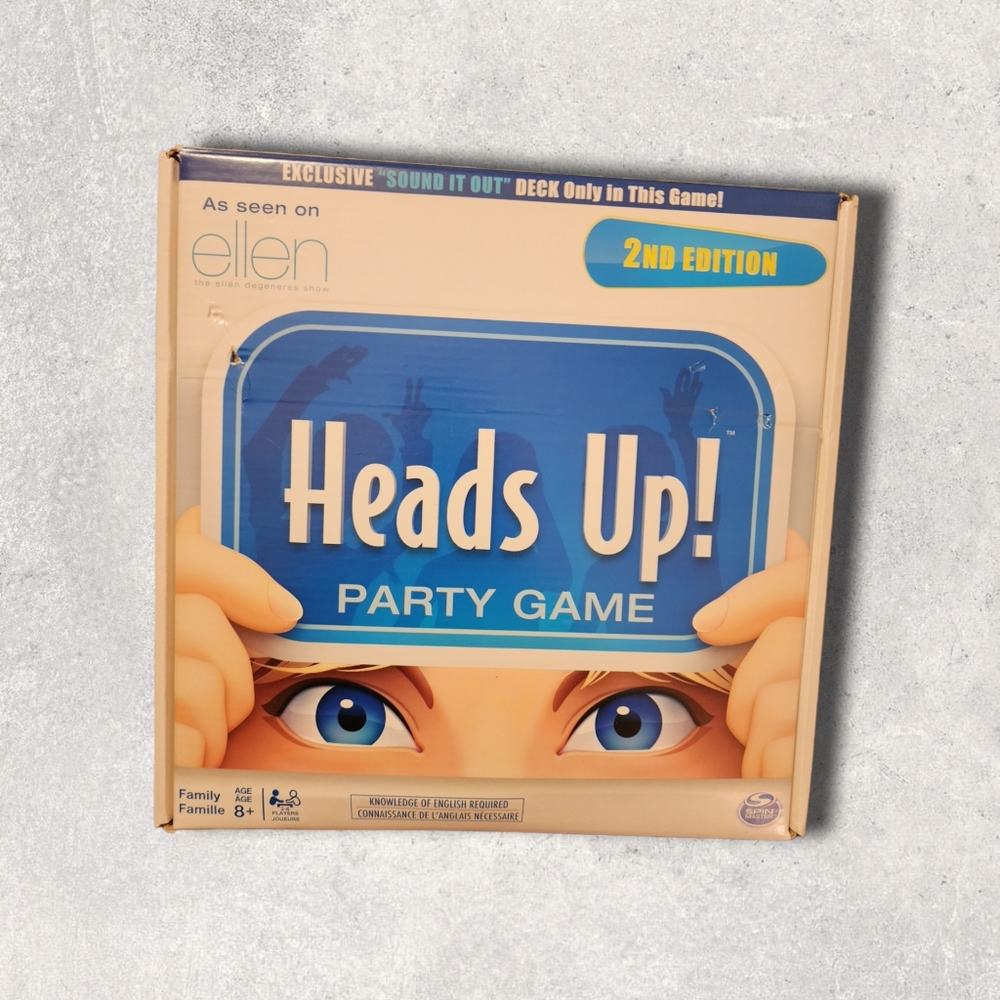 Heads Up Party Board Game 2nd Edition Ellen DeGeneres Complete Set 2+ Players